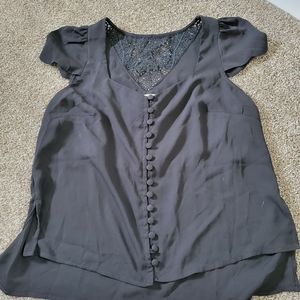 Antix lace back blouse, nwt lightweight sheer breezy top